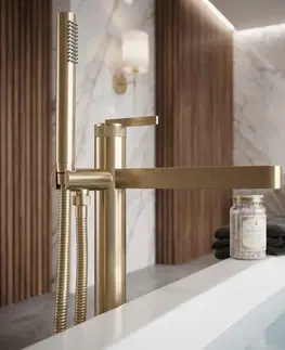 Kúpeľňové batérie REA - Voľne stojace batérie Grace Brush Gold REA-B2236
