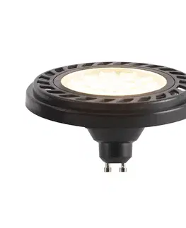 LED osvetlenie GU10 Stmievateľná LED AR111 Čierna 8W 600lm 2700K