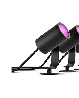 Záhradné lampy Philips 17414/30/P7 - SADA 3x LED Bodové svietidlo Hue LILY 3xLED/8W/230V IP65 17414/30/P7