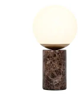 Lampy Nordlux - Stolná lampa LILLY 1xE14/25W/230V mramor/hnedá 2213575018