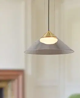 Stropná svetla Lampa wisząca Presto 34 szklana złota z kloszem dymionym nad stół GX53