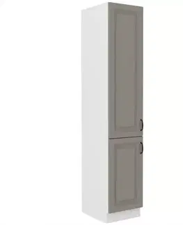 Kuchynské skrinky stojace Kuchynská skrinka Stilo claygrey/biely 40dk/210 2f