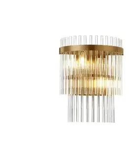 Svietidlá Viokef Lighting Nástenné svietidlo SABRINA 2xE14/40W/230V zlaté 4314600