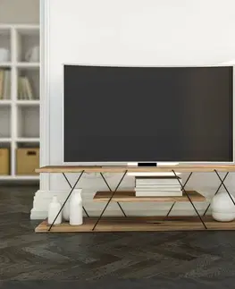 Konferenčné stolíky Televízny stolík Canaz Black and Walnut