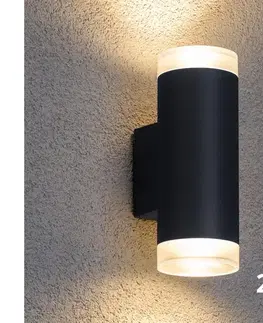 Svietidlá BRILAGI - LED RGBW vonkajšie nástenné svietidlo MATERA 2xGU10/4,8W/230V antracit IP54 BG0979+2xAI2382