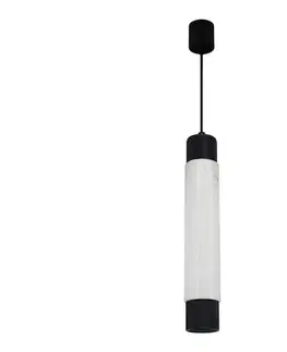 Svietidlá  Luster na lanku MARBLE WHITE/BLACK 1xGU10/8W/230V ML6341