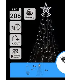 Vianočné dekorácie  B.V.  - LED vonkajšia vianočná dekorácia, 3,6 W, 230 V, 2 m, IP44, studená biela B10303Q7D