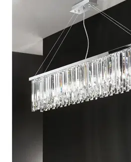 Svietidlá Ondaluce - Krištáľový luster na lanku BATIDA 8xE14/10W/230V lesklý chróm SO.BATIDA/GR