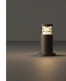 Záhradné lampy Ideal Lux - Vonkajšia lampa TRONCO 1xE27/42W/230V 25 cm IP65 hnedá 369792