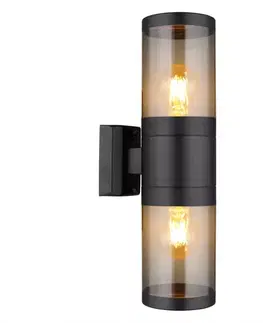 Vonkajšie moderné svietidlá Nástenná lampa Xeloo 32014-2BS 60W Čierna K2