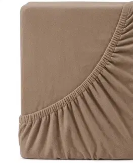 Plachty 4Home jersey prestieradlo Lycra orechová, 180 x 200 cm
