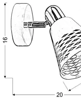 Nástenné svetlá Nástenná lampa biela/chrómová nastaviteľná 1X40W E14 Discovery