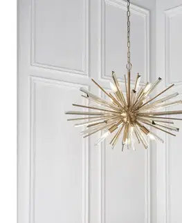 Svietidlá Endon 81935 - Luster na reťazi 8xE14/40W/230V zlatý 81935