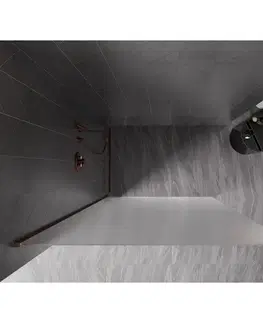 Sprchové dvere MEXEN/S - Kyoto-X Sprchová zástena WALK-IN 120 x 200, dekor 10 mm, meď kartáčovaná 800-120-101-65-30-X