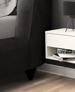 Nočné stolíky CAMILA závesný nočný stolík, biela