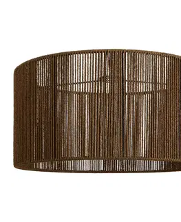 Tienidlo na lampu Japandi tienidlo z hnedého papierového lana 50/50/25 - Cyl