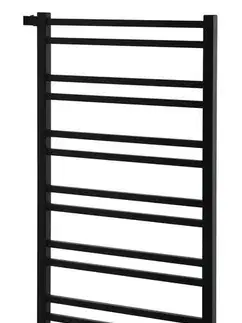 Radiátory do kúpeľne SAPHO - METRO SPACE vykurovacie teleso 550x1430 inštalácia v priestore, čierna mat IR438B