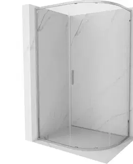 Sprchovacie kúty MEXEN/S - Exo štvrťkruhový asymetrický posuvný sprchovací kút 120 x 90, transparent, chróm 8131-120-090-01-00