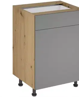 Kuchynské skrinky stojace Kuchynská skrinka Langen D60S1 push beige
