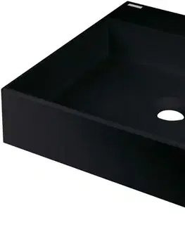 Umývadlá DEANTE - Correo nero Granit umývadlo na dosku - 400x400 mm CQR_NU4S