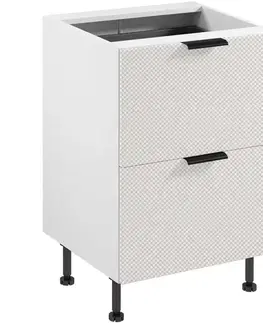 Kuchynské skrinky Korpus Luxeo K04-D60S2+1-AX biely