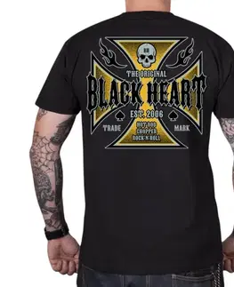 Pánske tričká Tričko BLACK HEART Ruthless čierna - L