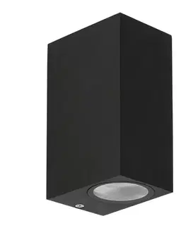 Osvetlenie Záhradná lampa Nerium, fasádna kocka, dlhá 92x15,2cm, čierna, 2x35W GU10 IP44