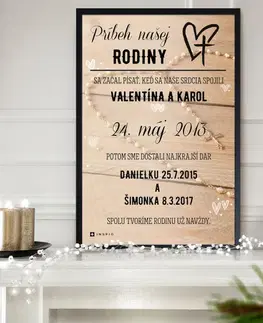 Obrazy s textom Obraz na stenu - O našej rodine