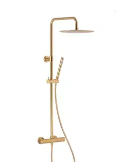 Kúpeľňové batérie KFA KFA - MOZA PREMIUM termostatický sprchový set, kartáčované zlato 5736-920-31
