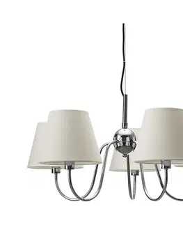 Svietidlá ByRydens 4202720-6510 - Závesný luster na lanku LYNF 5xE14/8W/230V chróm/biela 4202720-6510
