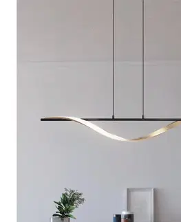 Svietidlá Eglo 902135-LED Závesné svietidlo na lane CONAPRATO LED/20W/230V 2700/4000/6500K čierna/zlatá 902135