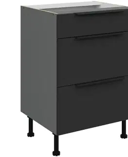 Kuchynské skrinky stojace Kuchynská skrinka Aria-Bl/Ant Anti Fingerprint 60d 3s Bb
