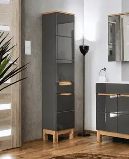 Skrinky do kúpeľne ArtCom Zrkadlová skrinka BALI Grafit 840 | 60 cm