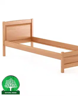 Jednolôžkové postele Posteľ borovica LK125–80x200 jelša