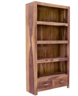 Knižnice Knižnica Kali 90x180x35 indický masív palisander