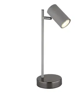 Lampy Globo 57911TS - Stolná lampa ROBBY 1xGU10/5W/230V šedá/antracit 57911TS