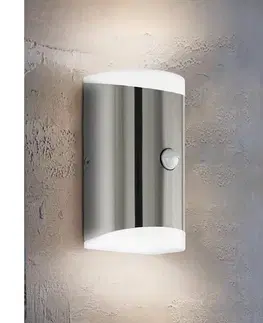 Svietidlá Eglo 75544-LED Vonkajšie nástenné svietidlo so senzorom CARPINERA 2xGU10/4,6W/230V 75544