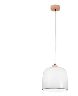 Svietidlá Kolarz A1352.31.Gr - Luster na lanku NONNA 1xE27/60W/230V dub/biela/šedá A1352.31,Gr