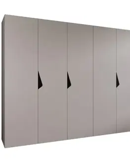 Šatníkové skrine Skriňa Sandi 1-300 (2x150) kašmír/čierna