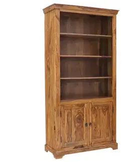 Knižnice Knižnica 100x200x45 Jali z indického masívu palisander