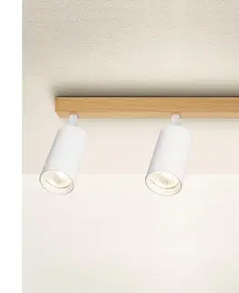 Svietidlá BRILAGI - Bodové svietidlo SELE 3xGU10/30W/230V biela/dubový dekor WO-SELE-WH-WD03-OEM