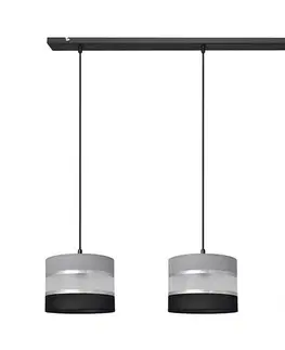 Svietidlá  Luster na lanku HELEN 3xE27/15W/230V čierna/šedá/strieborná W-L 0801/3 BK-B +GR+SL+MAT+BK