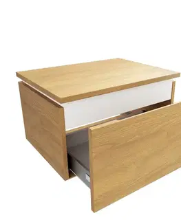 Kúpeľňový nábytok Kúpeľňová skrinka s krycou doskou SAT Feel 60x30x46 cm medový dub mat SATFEEL60DMDBEZ SATFEEL60DMDBEZ