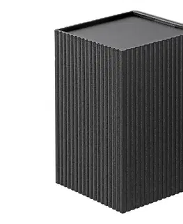 Svietidlá FARO Barcelona FARO 40535 - Nástenné svietidlo SOLE 1xGU10/8W/230V čierna vrúbkovaná hranatý 40535