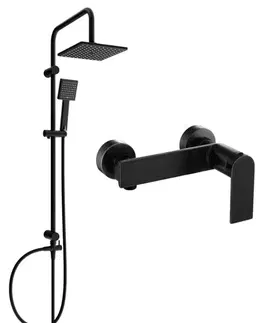 Sprchy a sprchové panely MEXEN/S - Tord sprchový stĺp vrátane sprchovej batérie Zero, čierna 71140200-70