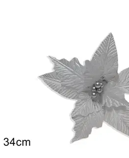 Vianočné dekorácie MAKRO - Hviezda vianočná 34cm biela