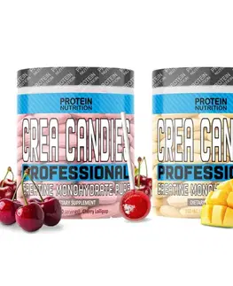 Kreatín Monohydrát 1+1 Zadarmo: Creatine Candies - Protein Nutrition 150 tbl. + 150 tbl. Cherry Lollipop + Mango