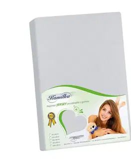 Plachty Bellatex Jersey prestieradlo Kamilka svetlosivá, 200 x 220 cm