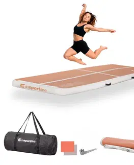 Žinenky Airtrack inSPORTline Airstunt 300x100x10 cm mocha mousse