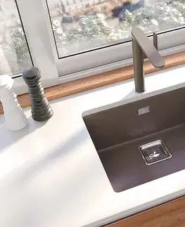Kuchynské linky Alveus Granitový drez QUADRIX 50 | čokoládová